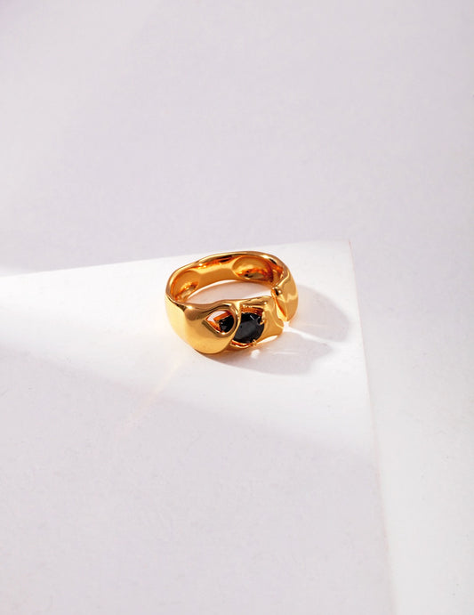 Celestial Forge Onyx Ring