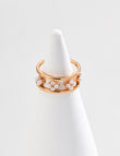 Moonlit Petal Chain Ring