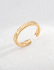 Hammered Halo Adjustable Ring