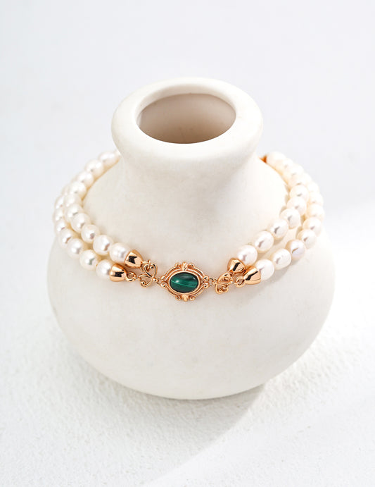 Emerald natural Pearl Bracelet