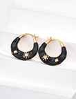 Midnight Eclipse Hoops Earrings