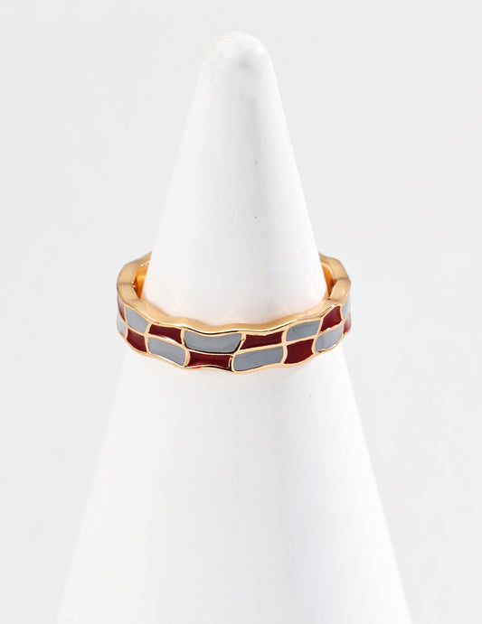 Molten Rhythm Enamel Ring