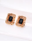 Obsidian Forge Rectangular Earrings