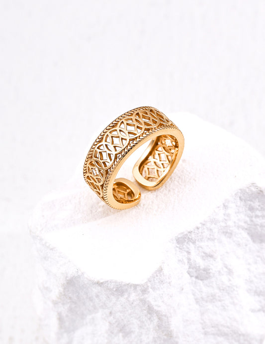Celestial Lattice Adjustable Ring