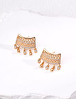 Gilded Cascade Zirconia Earrings