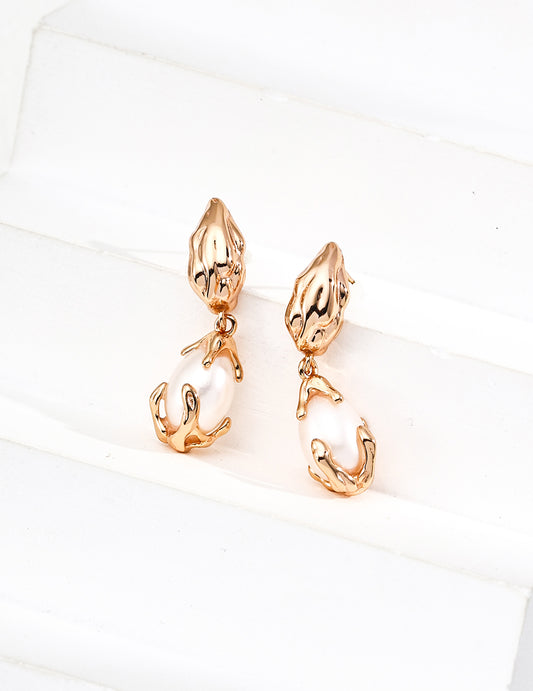Celestial Vine Pearl Earrings