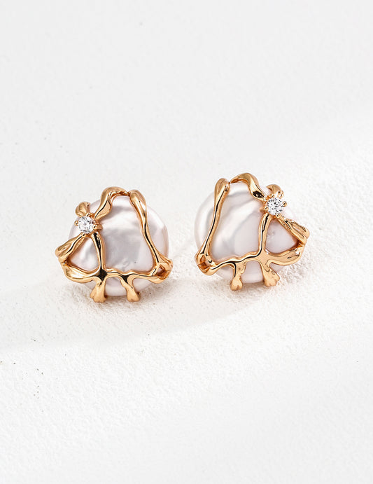 Vortex Pearl Eclipse Earrings