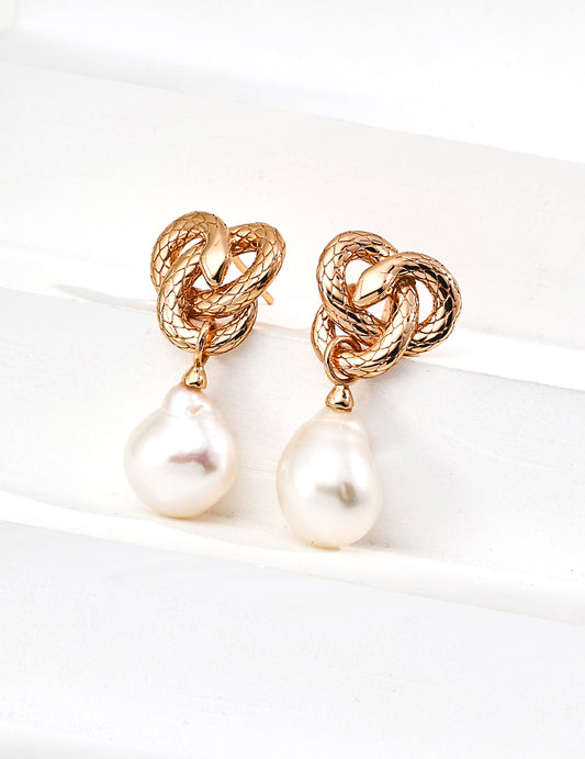 Ouroboros Dawn Pearl Earrings