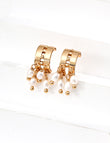 Lunar Halo Pearl Earrings