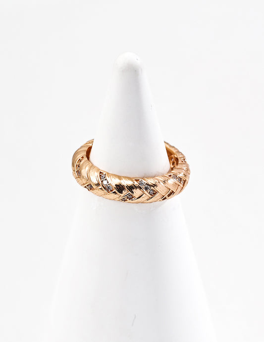 Royal Lattice Dual-Tone Ring