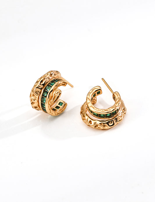 Twin Mirage Hoop Earring