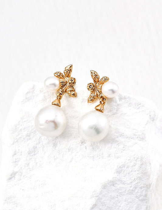 Monarch's Pearl Duo Earrings