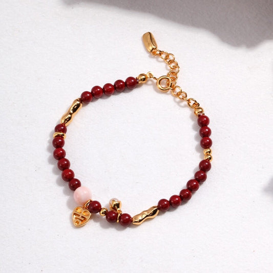 Vermilion Sanctum Cinnabar Bracelet