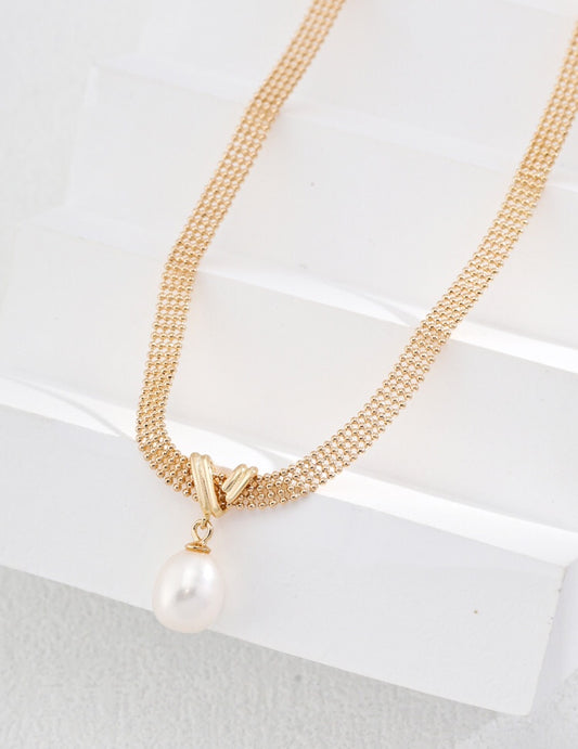 Celestial Coil Pearl Pendant