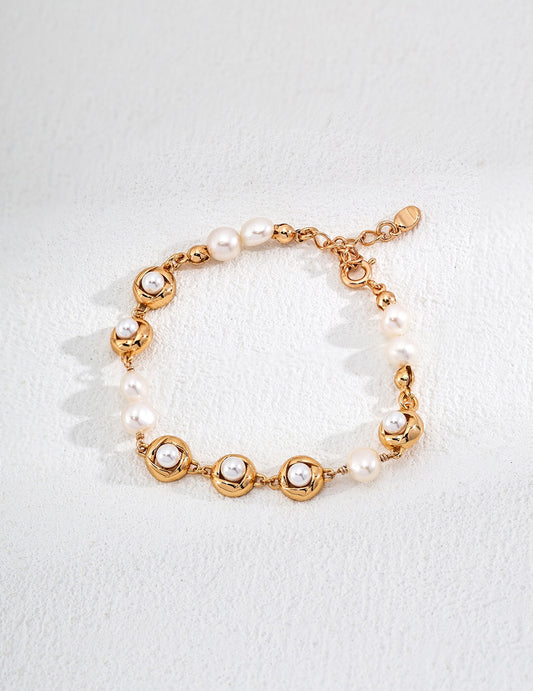 Golden Mirage Pearl Bracelet
