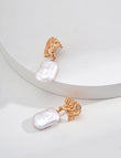 Coral Whisper Baroque Earrings