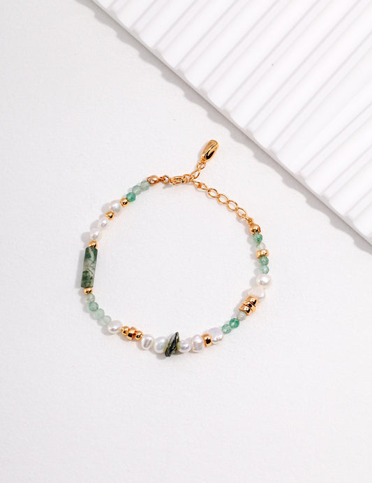 Forest Alchemy Pearl & Agate Bracelet