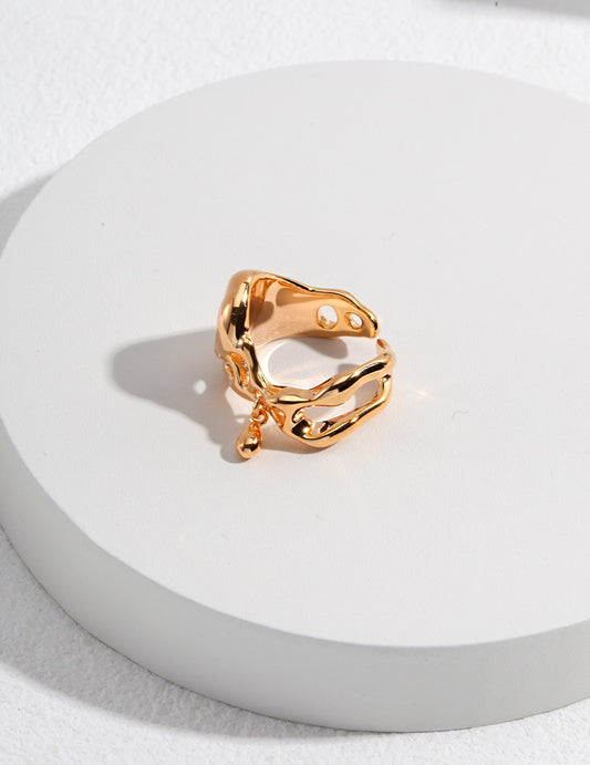 Liquid Whisper Silver Ring