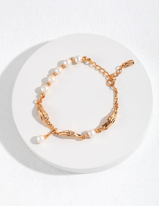 Moonlit Vine Pearl Bracelet