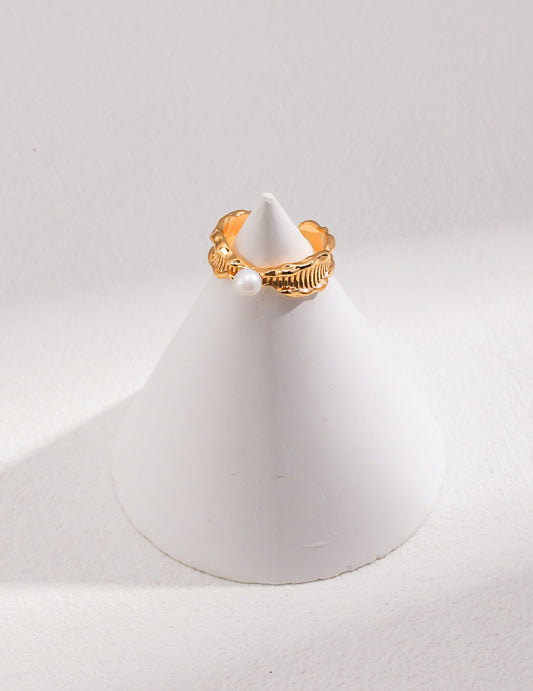 Eternal Tidal Knot Pearl Ring