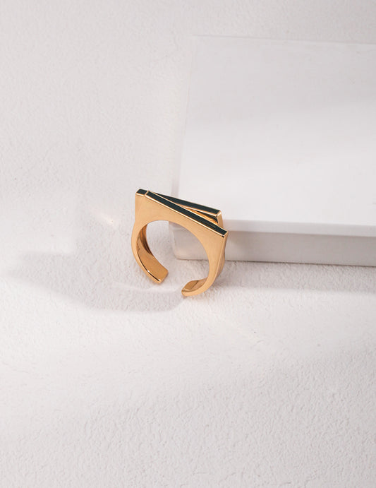 Dual Noir Adjustable Ring
