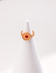 Crimson Sentinel Agate Ring