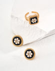 Gilded Flora Square Ring