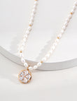 Moonlit Blossom Pearl Necklace