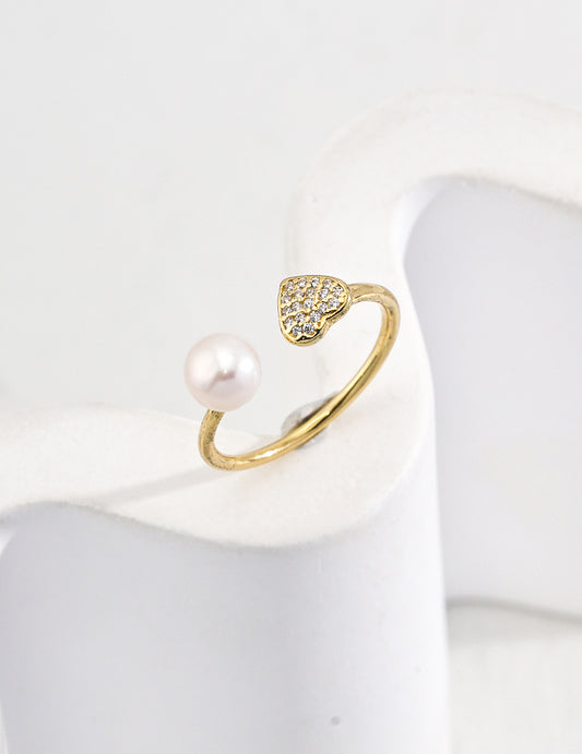 Heart & Pearl Dual Essence Talisman Ring