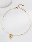Dual Radiance Heart Pearl Necklace