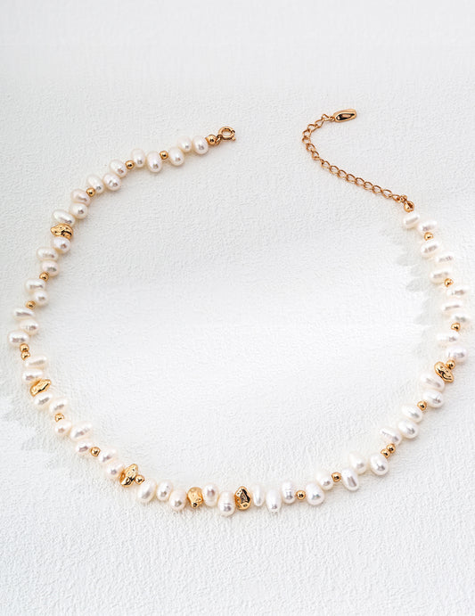 Golden Tide Pearl Necklace