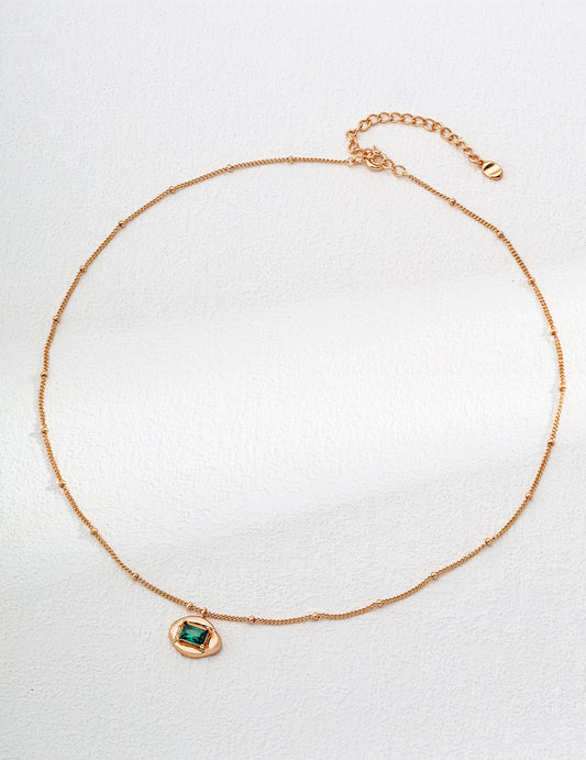 Gilded Labyrinth Zirconia Necklace