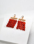 Crimson Cascade Armillaries Earrings