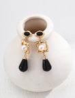 Black Opal & Pearl Cascade Earrings
