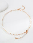 Moonlit Pearl Cascade Necklace
